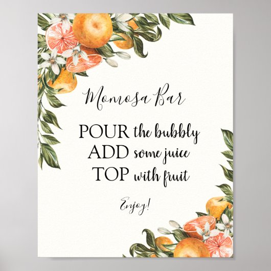 シトラス モモサ バー ドリンク サイン (正面)