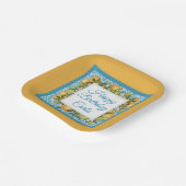 シトラス&モロッコブルーカスタムパーティー ペーパープレート (傾斜あり)