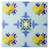 シトラス。レモン,マジョリカ タイル (正面)