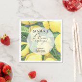 シトラス・レモン – ママのメイン絞りベビーシャワー スタンダードカクテルナプキン (インサイチュ)