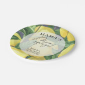 シトラス・レモン – ママのメイン絞りベビーシャワー ペーパープレート (アングル)