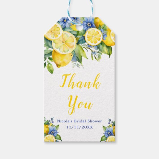 シトラス レモン メディテレーニア ブライズシャワー ギフトタグ (正面)