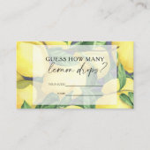 シトラス・レモン – レモンのドロップの数を推測する エンクロージャーカード (正面)