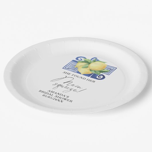 シトラス・レモン – 彼女は彼女のメインの絞りを見つけた ペーパープレート (アングル)