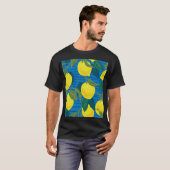 シトラス・レモン:手描きヴィンテージシームレス。 Tシャツ (正面フル)