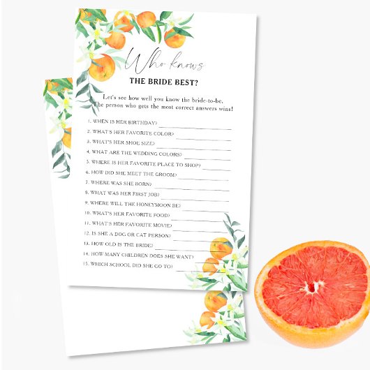 シトラス – 誰が花嫁のゲームを知っ最高のている