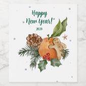 シトラッエレガントスニューイヤーデザイン ワインラベル (シングルラベル)