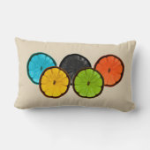 シトラッカラフルススライス装飾アクセント枕 ランバークッション (裏面)