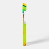 シトラッサイケデリックスポップ・アートのアートとイニシャル iPhoneケース (左側面)