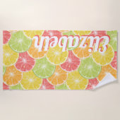 シトラッパーソナライズされたススライスビーチタオル ビーチタオル (正面)