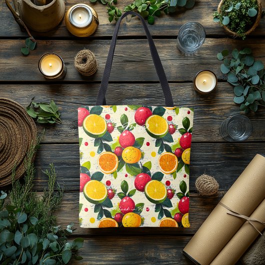 シトラッパーソナライズされた鮮やかツフルーツトートバッグ トートバッグ