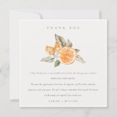 シトラッミニマルツオレンジボタニカルボホ結婚動物群 サンキューカード (正面)