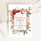 シトラッモダンス素朴オレンジクリスマスパーティー 招待状