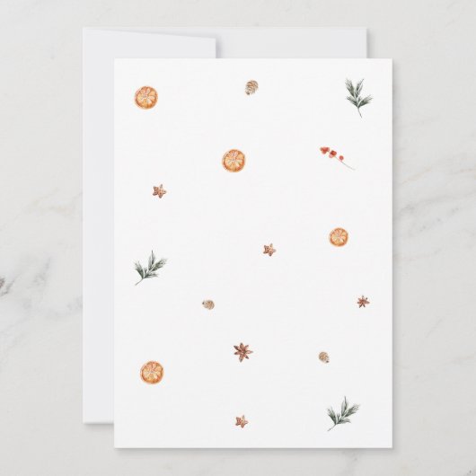 シトラッモダンス素朴オレンジクリスマスパーティー 招待状 (裏面)