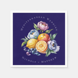 シトラッ地中海のスブーケ結婚ス スタンダードカクテルナプキン