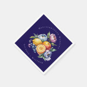 シトラッ地中海のスブーケ結婚ス スタンダードカクテルナプキン (角)