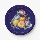 シトラッ地中海のスブーケ結婚ス ペーパープレート (正面)