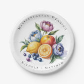 シトラッ地中海のスブーケ結婚ス ペーパープレート (正面)