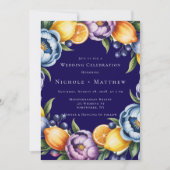 シトラッ地中海のスブーケ結婚ス 招待状 (正面)