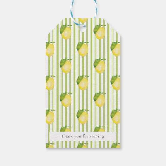 シトラレモンの木の花の赤ちゃんシャワーモノグラム ギフトタグ (裏面)