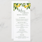 シトラレモンブライダルシャワー メニュー (正面/裏面)