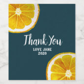 シトラレモンモダン感謝していのギフト ワインラベル (シングルラベル)