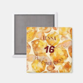 シトリンをテーマにした11月誕生日記念日 マグネット (正面/裏面)