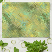 シトリンイエローガラス質感 キッチンタオル (折り畳み)