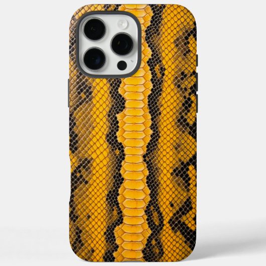 シトリンコーティング：イエロースネークテクスチャ Case-Mate iPhoneケース (裏面)
