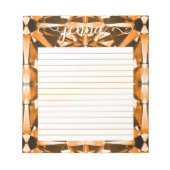 シトリン宝石が並パーソナライズされたぶ ノートパッド (正面)