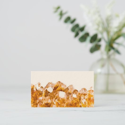 シトリン結晶名刺 名刺 (スタンド正面)