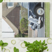 シトロエンの黒い牽引Avant キッチンタオル (折り畳み)