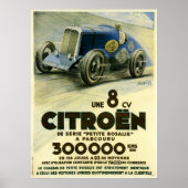 シトロエンは1933年のポスターで距離記録を樹立 ポスター (正面)