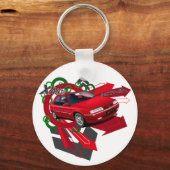 シトロエンシャンティア図解入りの、写真付きのアクチバキーリング キーホルダー (正面)