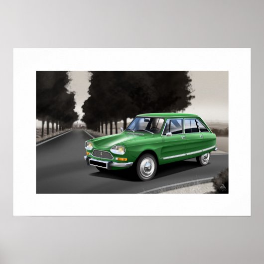 シトロエン亜美8ポスターイラストレーション ポスター (正面)