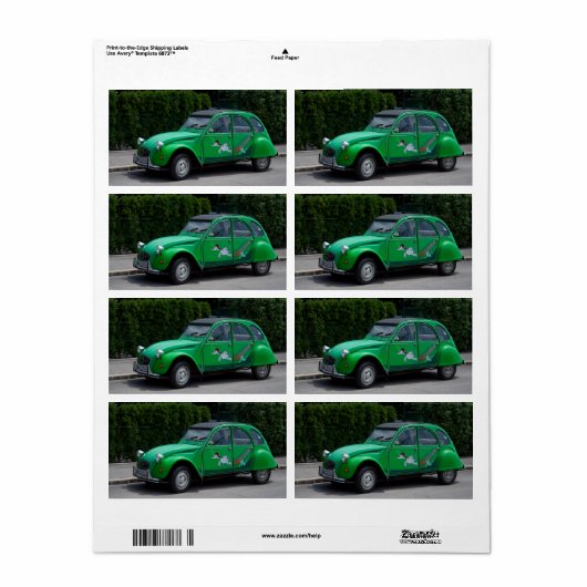 シトロエン2 CVサウスエンテ ラベル (フルシート)