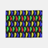 シトロエン2 CVタイル模様 フリースブランケット (正面(横))