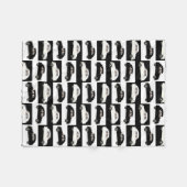 シトロエン2 CVタイル模様 フリースブランケット (正面(横))