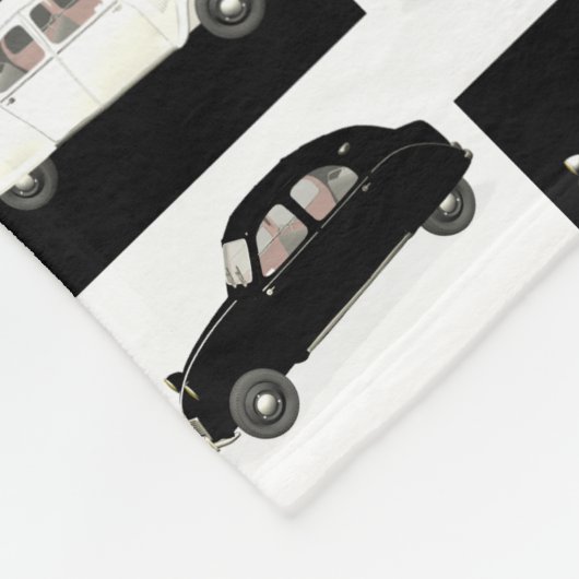 シトロエン2 CVタイル模様 フリースブランケット (角)