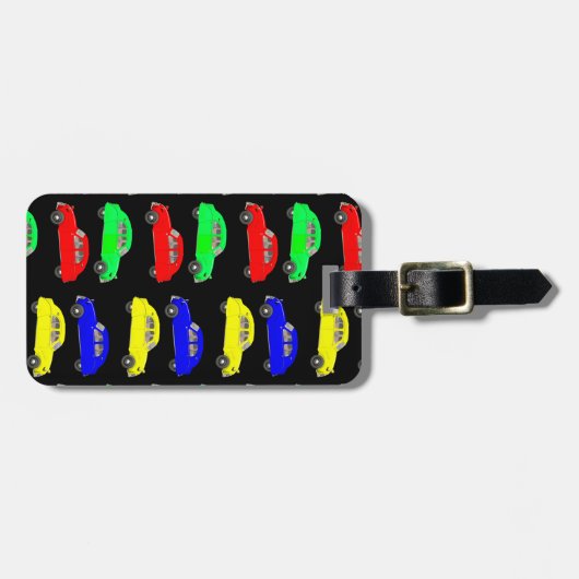 シトロエン2 CVタイル模様 ラゲッジタグ (正面横)