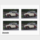 シトロエン2 CVドゥー・シェヴォー 長方形シール (シート)