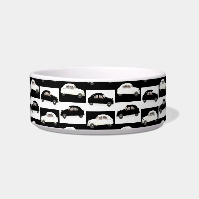 シトロエン2CVの白黒 ボウル (左)