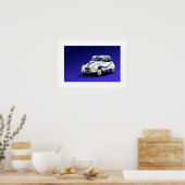 シトロエン2CVビーチコマーポスターイラストレーション ポスター (キッチン)