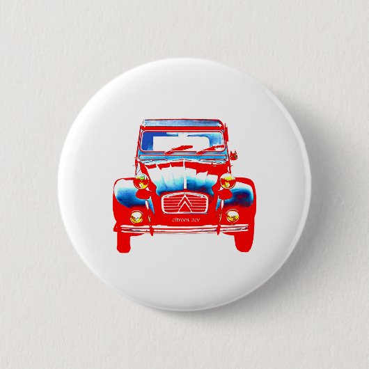 シトロエン2CV 2 缶バッジ (正面)
