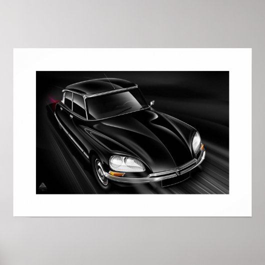 シトロエンDS「At Speed 2」ポスタ図解入りの、写真付きのー ポスター (正面)