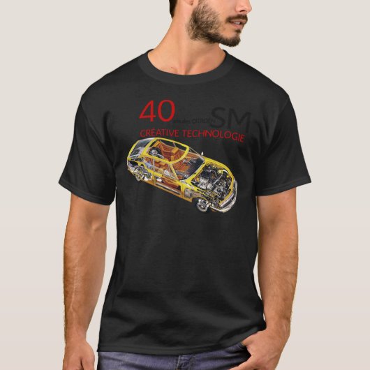 シトロエンSMクラシックTシャツ Tシャツ (正面)