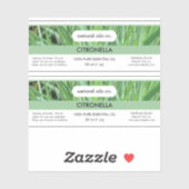 シトロネラエッセンシャル油フレグランスボトルラベル シール (シート)