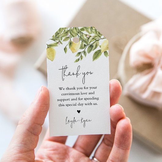 シトロンウォーターカラーレモンシトラスメッセージカード ギフトタグ