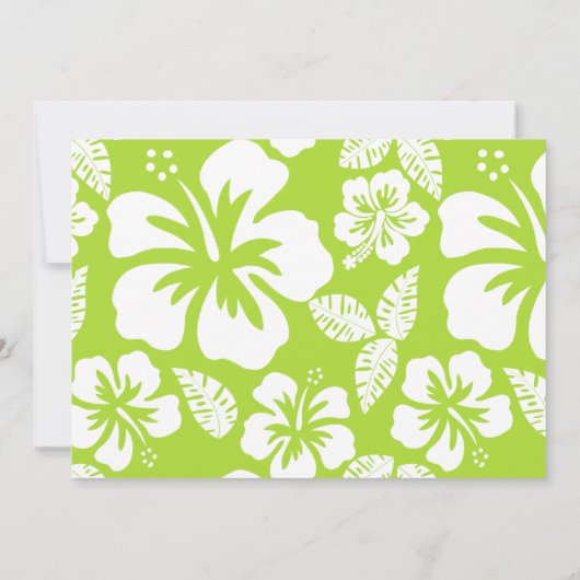 シトロングリーン熱帯性帯状帯;サマーパーム 招待状 (裏面)