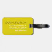 シトロンドモノグラムブラックアンドホワイトダルマチアンスポット ラゲッジタグ (裏面横)